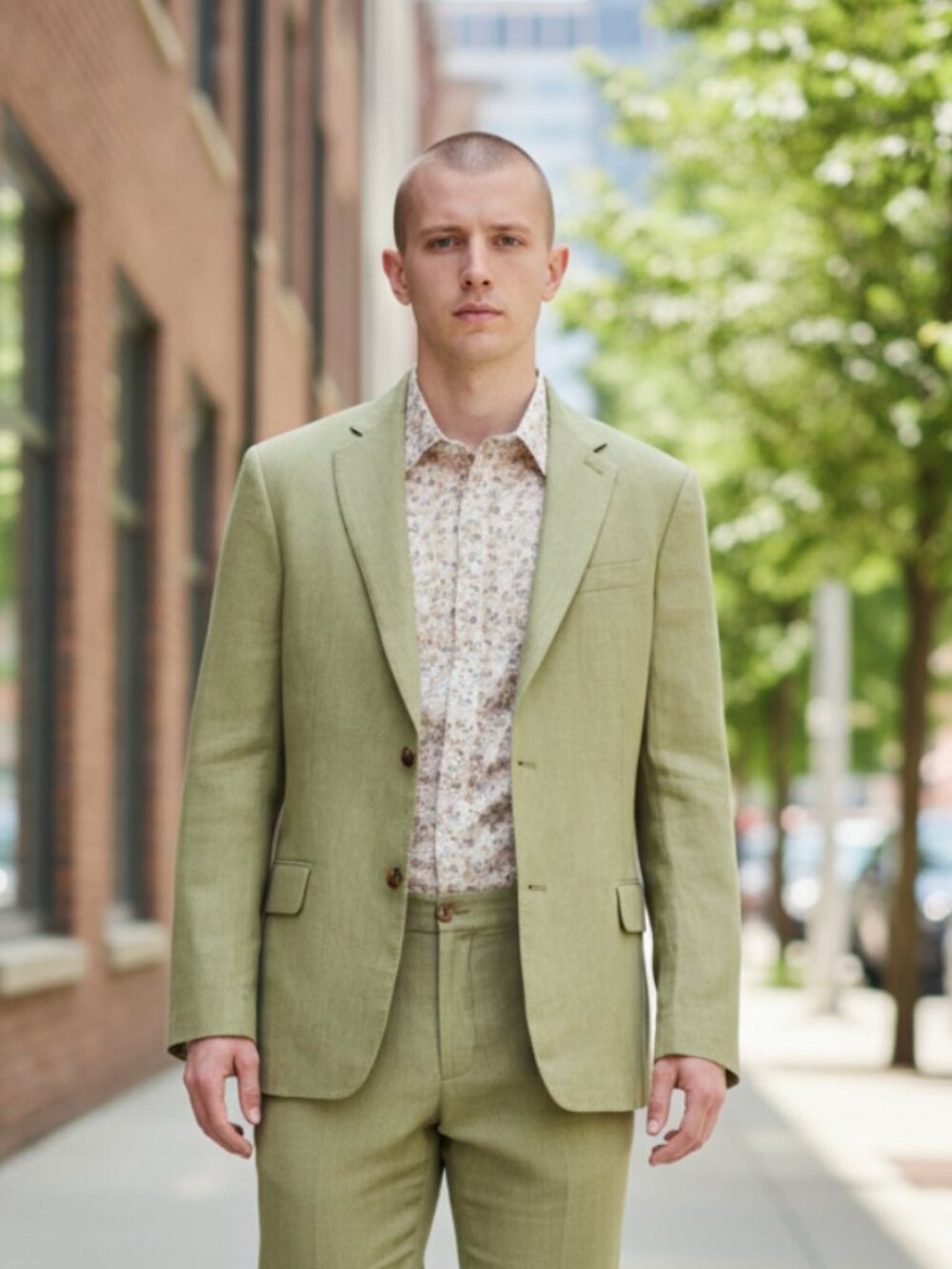 NWT S- CLUB ROOM LUXURY Cactus Garden Green 100% Linen Button Breathable Blazer